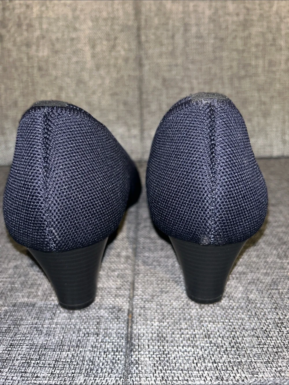 NEW - VIVAIA Women's Navy Pointed-Toe Stress Free Wedge Heel
